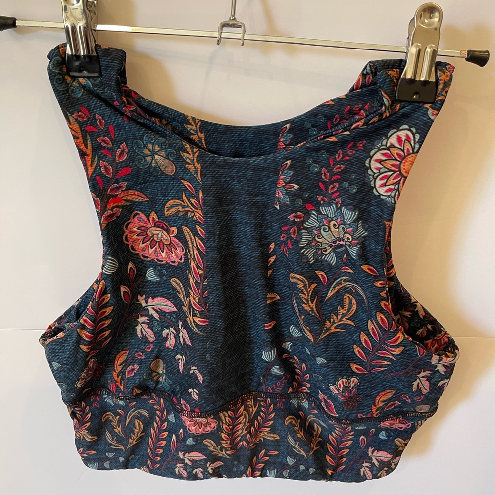 Free Range Sports Bra in Festival Denim by Yoga Democracy- Size Medium